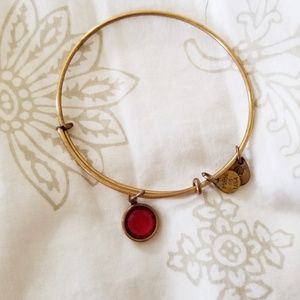 Alex and Ani Garnet Charm Bracelet
